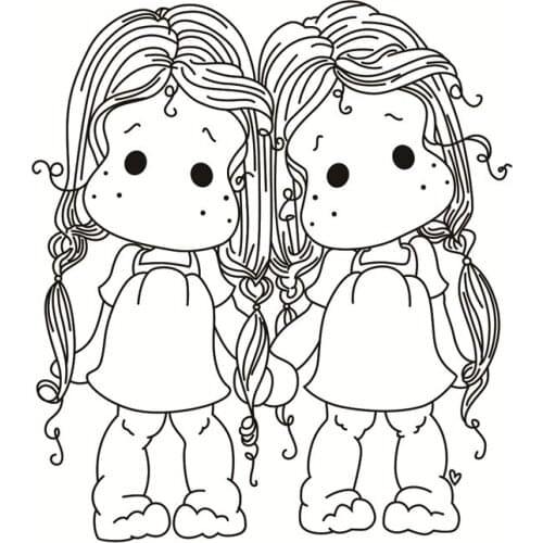 Girl Pattern Transparent Clear Silicone Stamp/Seal For DIY Scrapbooking/photo Album Decorative Clear Stamp Sheetstampons