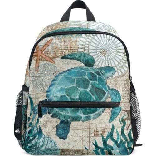 New Waterproof Children School Bags Orthopedic Backpack for Kids Primary Book Satchels Cartoon Sea Turtle Schoolbag Mochila 2021