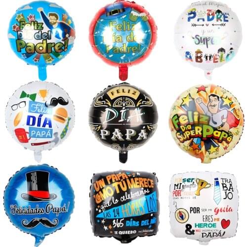 10pcs/Set 18inch Spanish Happy Father Mothers Day Foil Balloons Feliz Dia Mama Papa Helium Globos Party Decoration Gift Baloes