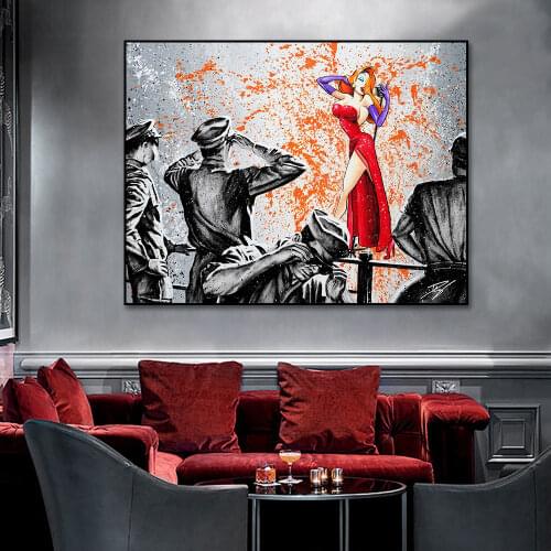Modern Graffiti Painting Beautiful Girl Canvas Painting Poster Print Wall Art Picture For Living Room Home Decor Frameless