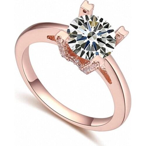 TRACYSWING Real Austrian Crystals Brand AAA Zirconia Micro Inlays Fashion Ring for women New Geometric Th-121147