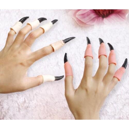 Vampire witch fake nails horror scary Halloween costume ghost rubber claw finger nail party fancy dress COS zombie prop prom