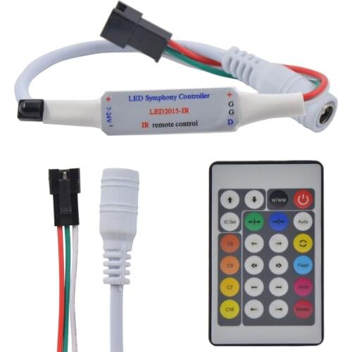 WS2811 WS2812B LED Symphony Controller Infrared Mini 24 key RGB controller 24key 5V 12V