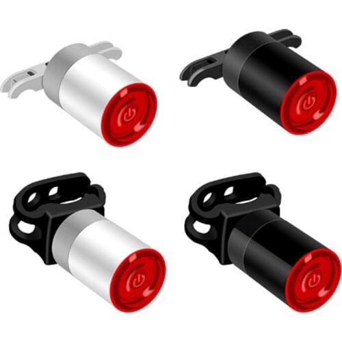 1pcs Bicycle Rear Light Waterproof Bicycle Light Bicycle Intelligent Sensor Brake Lights USB Rechargeable LED Bicycle Taillight