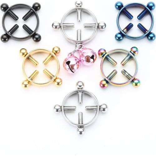 1Pcs The Latest Round of Stainless Steel Screws Breast Milk Ring Body Piercing