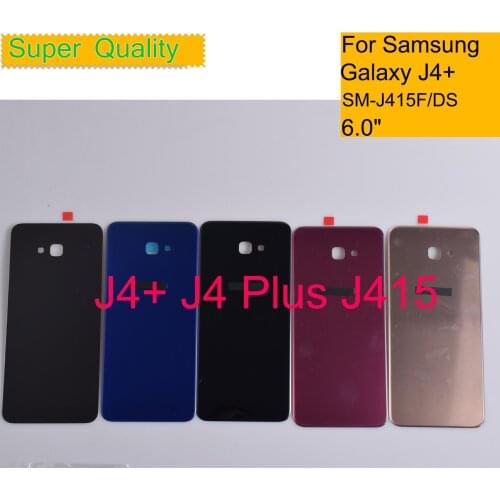 10Pcs/Lot For Samsung Galaxy J4+ J4 Plus J415 Housing Back Cover Case Rear Battery Door Chassis SM-J415F/DS Housing Replacement
