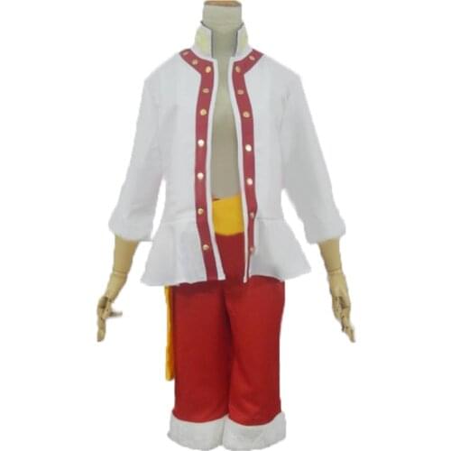 2018 One piece Cosplay Costume Monkey D Luffy Hall cake island cosplay costume with hat