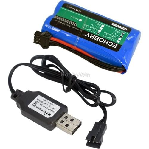 7.4V 2S 1500mAh 15C Li-Ion Battery SM-3P plug for RC Model Buggy Car Truck Truggy Speedboat