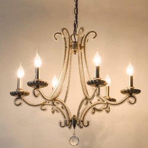 American Luxury Crystal Chandeliers Candle Light Dining Living Room Decor Led Modern Pendant Lamp Bedroom Hotel Villa Lighting