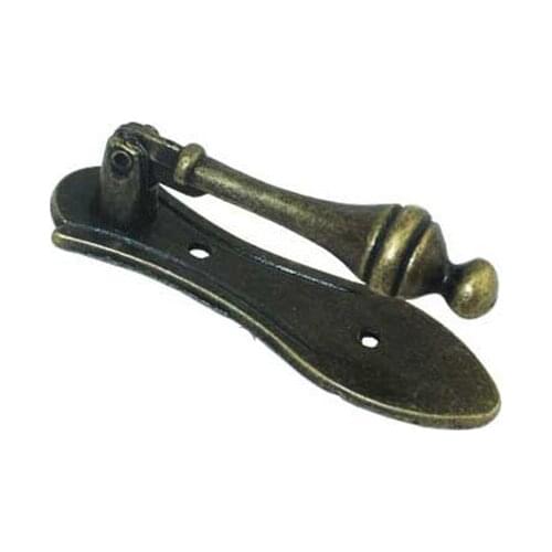 Antique Handle Drawer Wardrobe Door Handle Wooden Box Handles With Screws Zinc Alloy,Bronze Tone,72*25mm