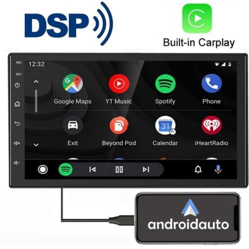 GPS AM DSP 1 Din car radio multimedia video player with Android phone and iphone mirror link carplay For Nissan kia Toyota rav4