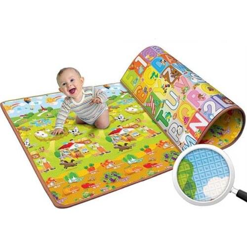 Large Double-Side Baby Toy English Alphabet Farm Play Mats for Kids Baby Toys Free Shipping