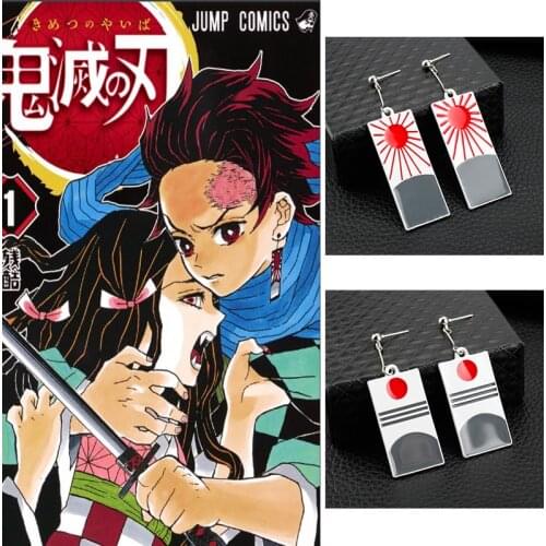 Demon Slayer Drop Earrings for Women Men earring Cosplay jewelry female earrings