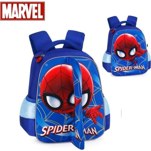 Disney Cartoon Spiderman Backpack Kids New Kids Bag Backpack Waterproof School Bags For Boys Double-sided Design
