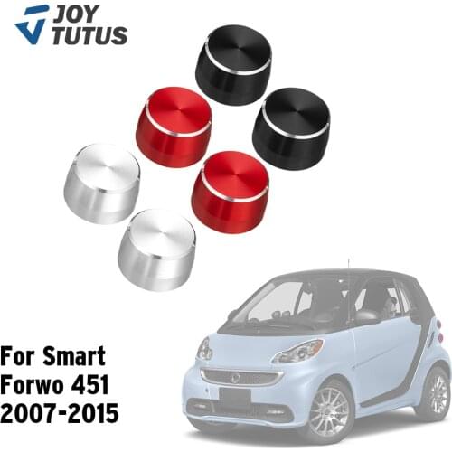 2Pcs Steel Dial Lamp Switch Cover For Benz Smart Fortwo 451 2009-2014 Car Wiper Gear Cap Decorative Sticker Car Styling
