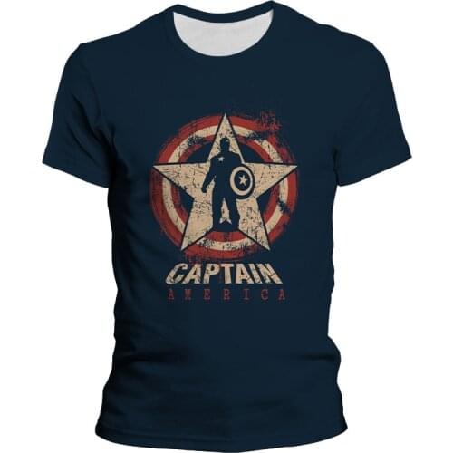 Summer New Fashion Boy Girl Child Captain America T-shirt 3D Print Casual Men Women Short sleeve Shirts Harajuku Male Top