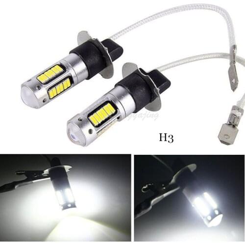 H1 H3 LED Fog Lamp DRL Lamps 30SMD 881 880 H27 LED Car Fog Lights Daytime Running Light 12V 6000K White Blue Yellow Red Pink