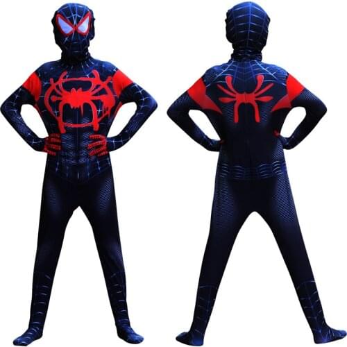 Halloween Black Spideboys High Quality Cosplay Costume Sets Birthday Party Clothing Children Kids Spidertight Clothes