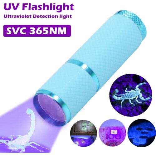 High Power Mini 9 LED Flashlight Lamp Nail Dryer Portable UV Gel 15s Fast Dry Nail Polish Curing Lamp Aluminum Alloy Torch Light