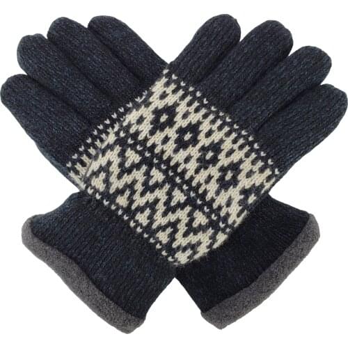 Bruceriver Mens Knit Winter Gloves with Warm Thinsulate Fleece Lining