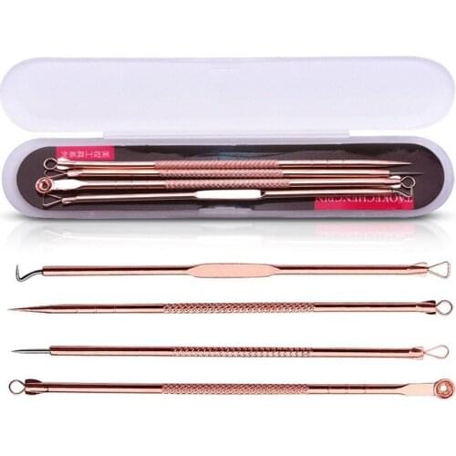 Stainless steel acne needle set to remove blackheads acne pick acne extruder tools beauty salon supplies cell clip acne needle