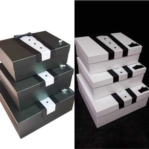 Box Set Of 3 Wedding Bundle Bags Groom Dowry Marriage Makeup Box Wardrobe Container Firstmeet Marry Suitcase Bridal Case Shaved