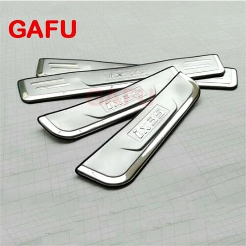 For Hyundai IX35 Door Sill Scuff Plate Guards Door Sills Strip Protector Stickers Car Accessories Sticker 2010-2014
