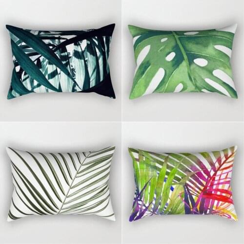 30*50cm Refreshing Pillow Case Tropical Palm Leaf Cushion Cover Multicolor Pillowslip For Car Sofa Fashion Home Decorative