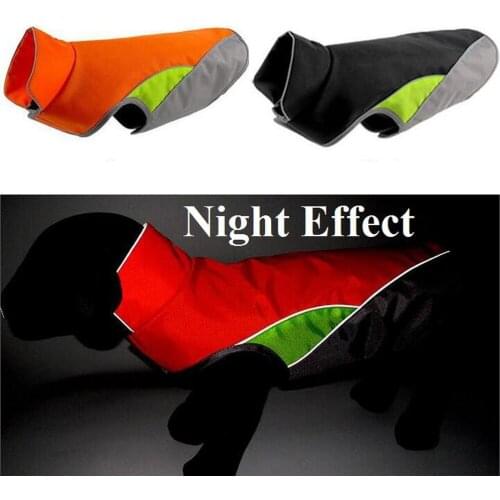 Medium Large Dogs Coat Waterproof Reflective Dog Jacket 4 Color Pet Coat Clothes for Pet Leash hole XS-2XL