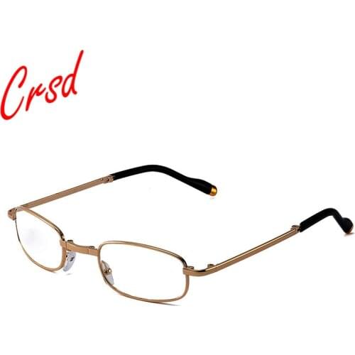 +1.0 ,+1.5,+2.0,+ 2.5 To 4.0 Portable Folding Presbyopic Glasses for Mens and Womens Diopter Reading Glasses Metal Frame