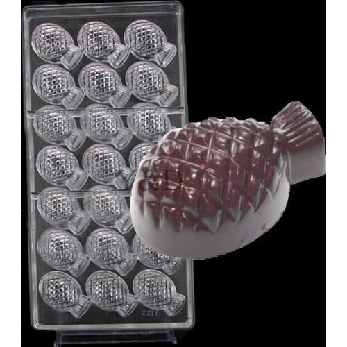 Transparent Pineapple Clear Shaped Polycarbonate Chocolate Mould PC Mold Jelly Candy 3 D Tray