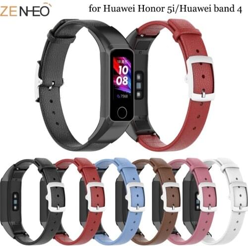 New arrival 6 colors leather strap For Huawei Honor 5i Original leather watchband Replacement For Huawei band 4 wristband