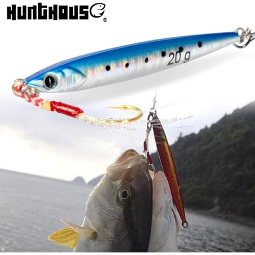 Hunthouse BIG BACKER JIG slow jigging fishing lure 7 10 15 20g micro jig sinking metal lure hard bait for fishing bass