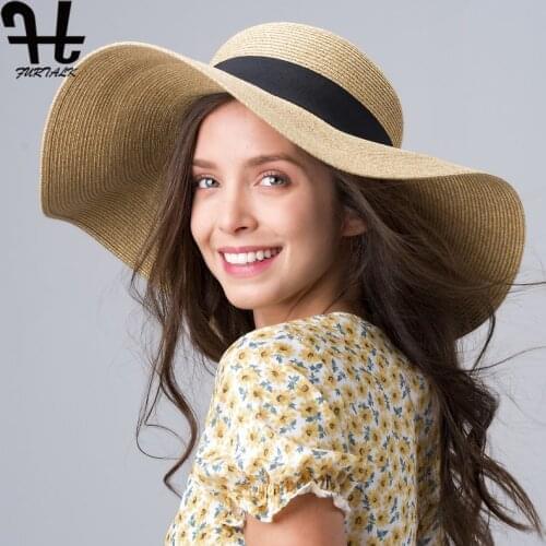 FURTALK Summer Hat for Women Straw Hat Wide Brim Beach Sun Hat