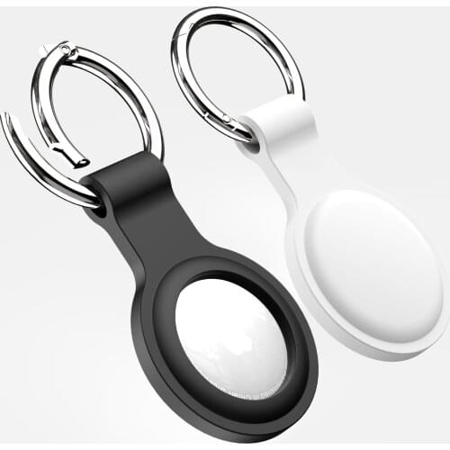 Silicone Protective Case For AirTags Key Finder ( Location Tracker ) 2021 Anti-Scratch Anti-Lost Protective Cover with Keychain