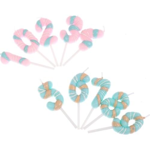 Sweet Candy Birthday Candles 1 2 3 4 5 6 7 8 9 0 Kids Birthday Candles For Cake Party Supplies Decoration Cake Candles