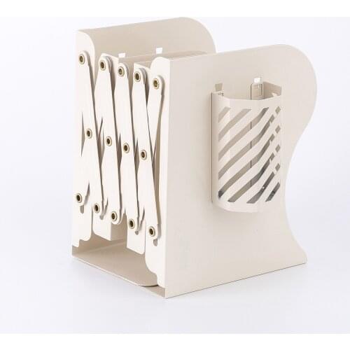Stationary Books Document Desktop Organizer Extension Adjustable Metal Bookshelf With Pen Holder Save Space Office File Holder