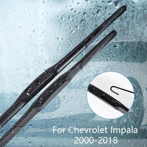 Wipers Blade ForChevrolet Impala 2000 2001 2002 2003 2004 2005 2006 2007-2018 Car Accessories For Auto Rubber Windscreen Wiper