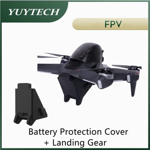 SunnyLife Battery Protection Cover and Landing Gear for DJI FPV Drone Two Functions Original Accessories Heightening Soft Rubber