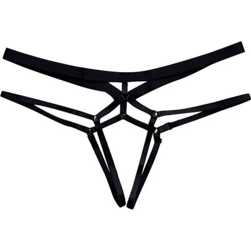Sexy Ladies Cotton Mesh Transparent Panties Thongs String Lingerie Women Underwear Briefs Low-rise