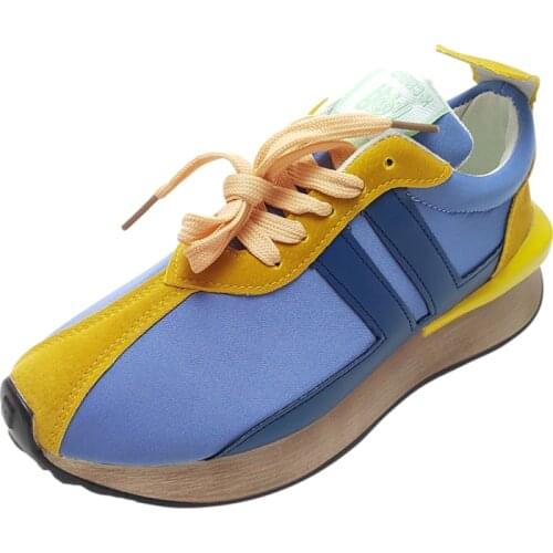 Platform Shoes Women 2021 New Fashion Blue Travel Sneakers Woman Casual Lace-Up Wood Grain Sports Shoe Womens Running Sneaker