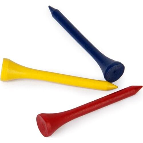 100pcs Wooden Golf Tees 54mm Long 2 1/8'' Xmas Golfer Gift Driving Range Mixed