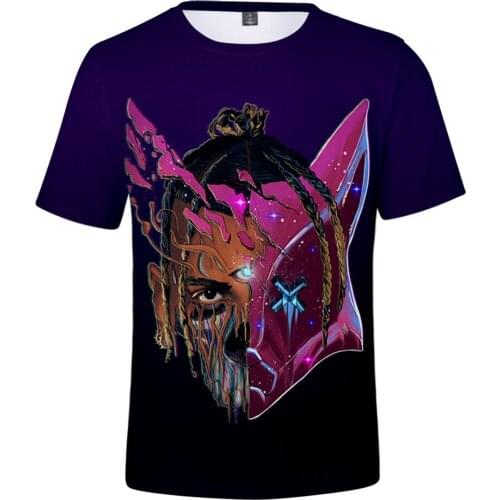 2021 Creative Rauw Alejandro T shirt Summer Harajuku 3D Print T shirt student personality Breathable Fashion Hip hop Clothes