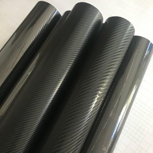 3D 4D 5D 6D Car Sticker Gloss Black Carbon Fiber Vinyl Film Wrap Foil Waterproof DIY Car Decorative Sticker Decal