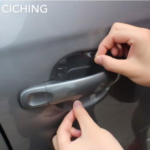 4pcs/lot Invisible Car door Handle Stickers Car Sticker Protection for Renault 2 button Clio Scenic Megane 2 Duster Sandero