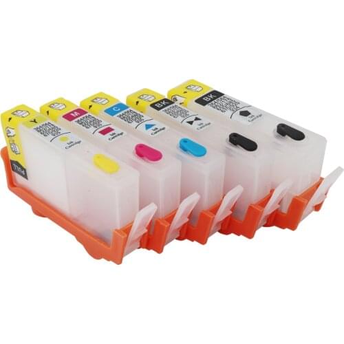 5 colors for HP564 refillable ink cartridges for HP Photosmart B8550 4620 6510 B8500 B209a D5400 5510 5520 5514 with ARC chips