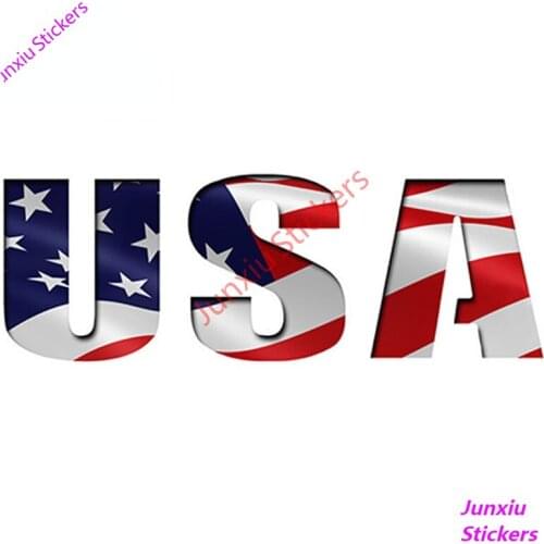 America USA Car Styling CUTOUT Flag Vinyl DECAL for Bumper Truck Window Scratch-Proof Exterior Camper Accessories PVC15x5cm