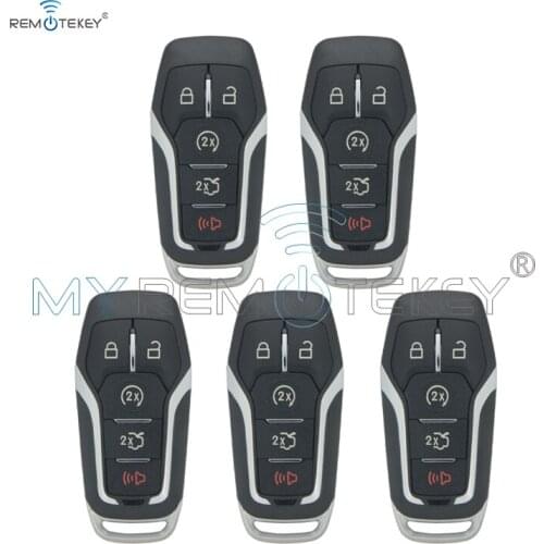 Remtekey 5pcs 164-R7989 Smart key case shell 5 button for Ford Edge Explorer Fusion M3N-A2C31243300 2013 2014 2015 2016 2017