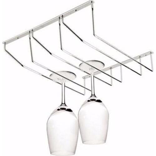 Stainless Shelf Cup Holder Filter Stand Red Wine Rack Hang Upside Down Silver Cup Holder 3 Rows Cup Holder Strong Cutlery 1pcs