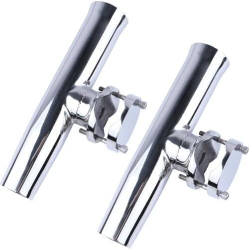 2X Big Size Fishing rod Holder Stainless Steel yacht boat Marine Accessories for tube 1-1/4"and 2"
